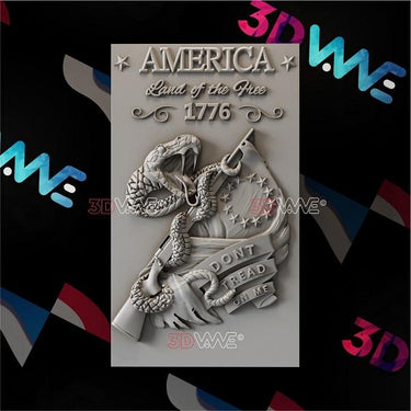 DON'T TREAD ON ME 3D STL 3DWave.us